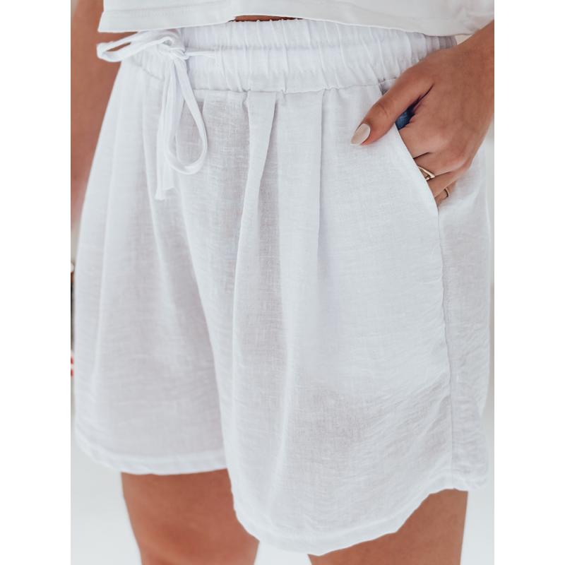 Dámské lněné šortky RELAX TIME bílé
