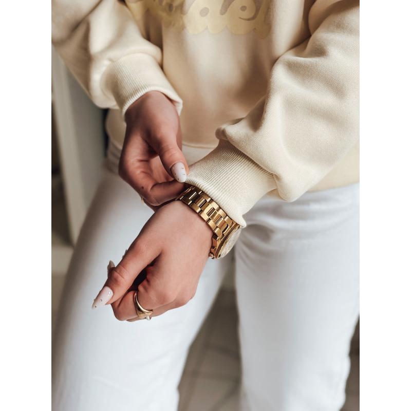 Női oversize pulóver medvékkel MISOBEARS ecru