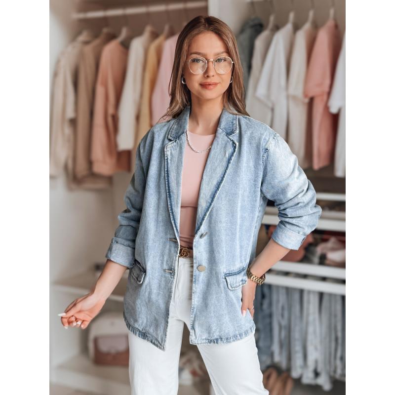 Dámská oversize džínová bunda RUNAWAY modrá