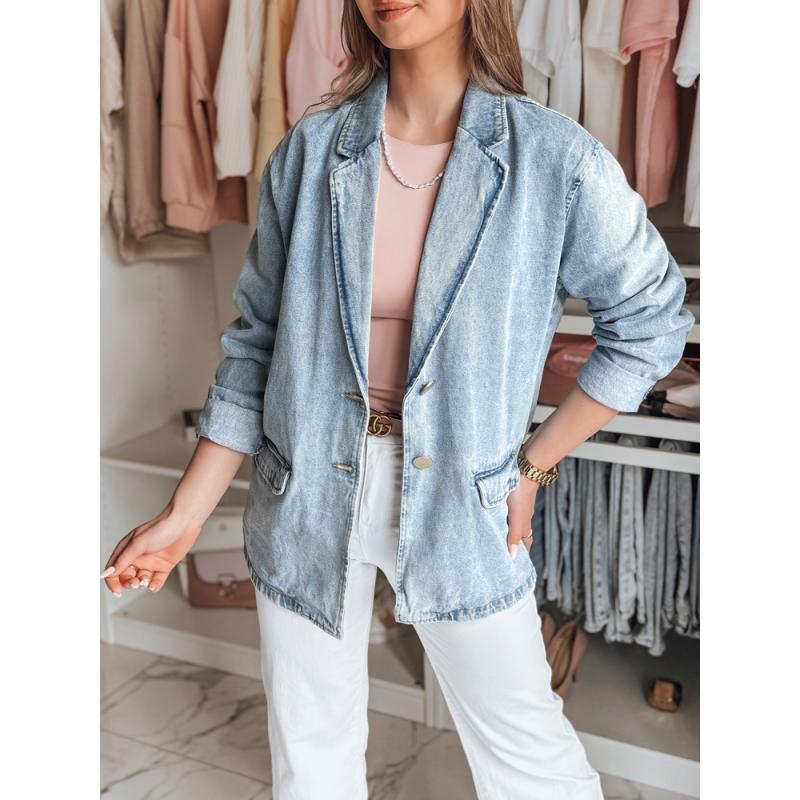 Dámská oversize džínová bunda RUNAWAY modrá