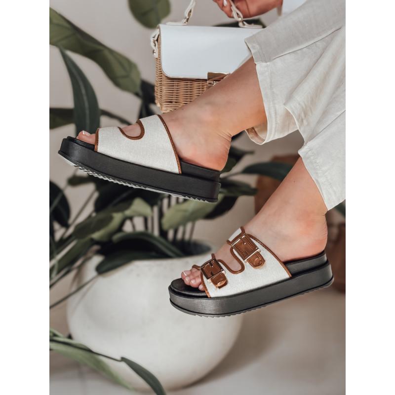 Dámske šľapky FLATSTEP kamelové