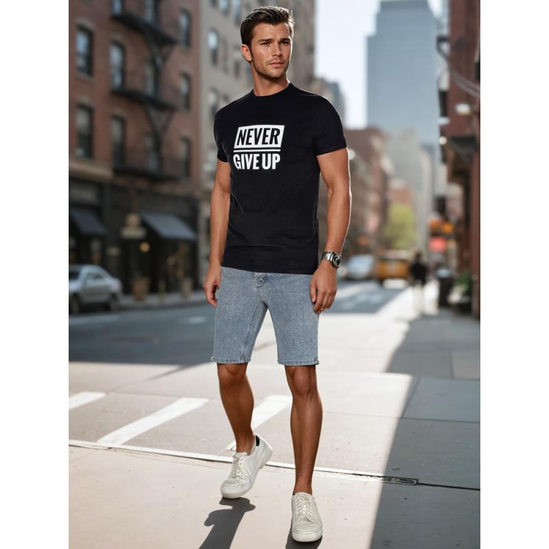 Pánské džínové kraťasy, světle modré