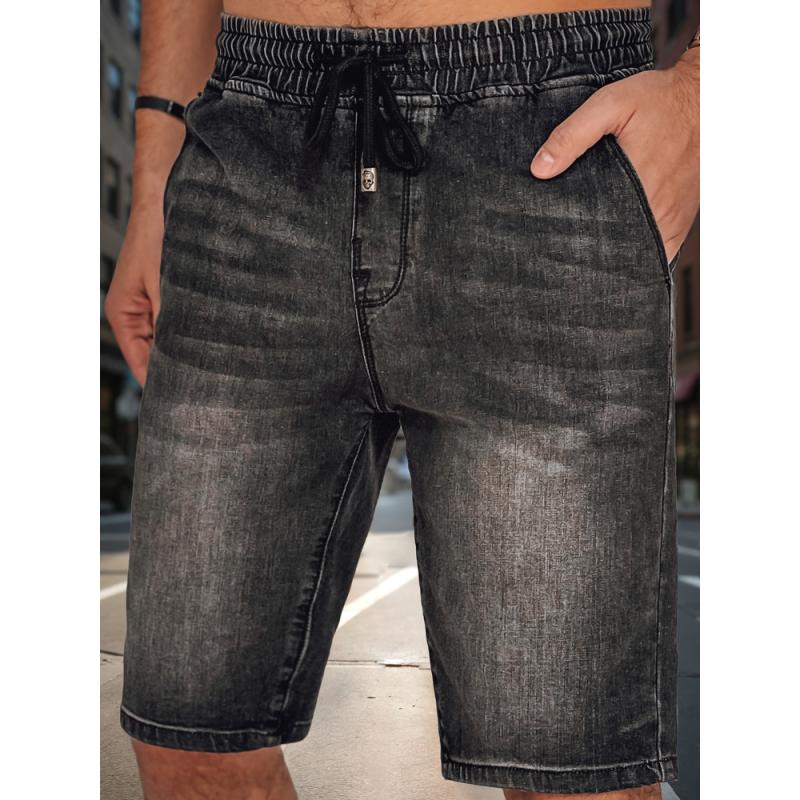 Pánské džínové kraťasy černé