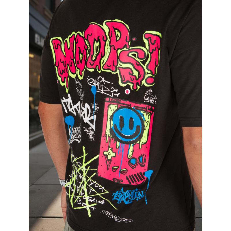 Pánské tričko s potiskem černé