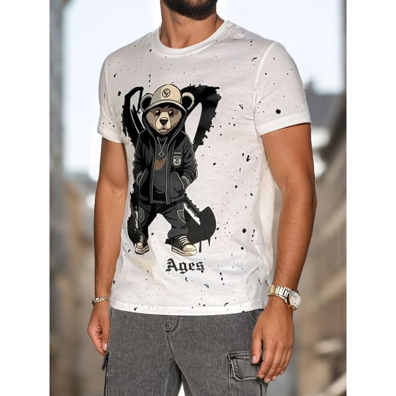 Pánské tričko s potiskem bílé