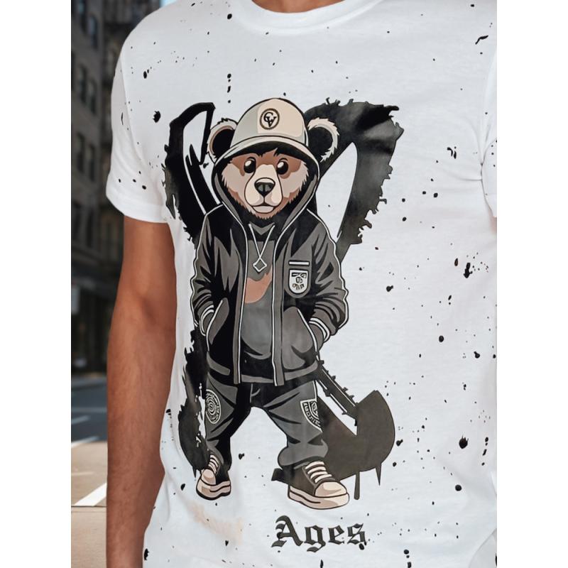 Pánské tričko s potiskem bílé