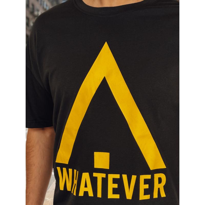 Pánské tričko s potiskem černé