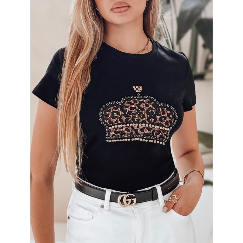 Dámské tričko s korunkou BLINGESSO černé