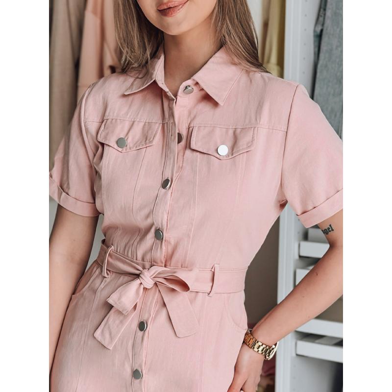 Pólós midi ruha LOVE ME MIDI rózsaszín