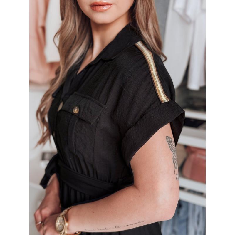 SUNNI LOVE vászon maxiruha fekete