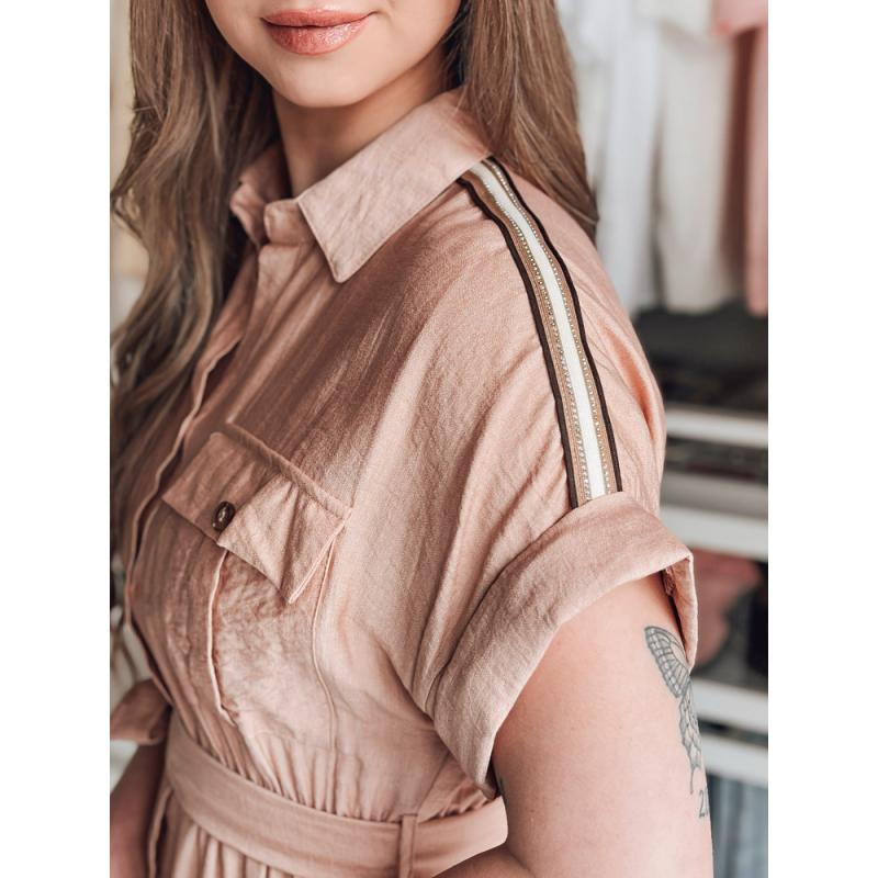 SUNNI LOVE lenvászon maxiruha rózsaszín