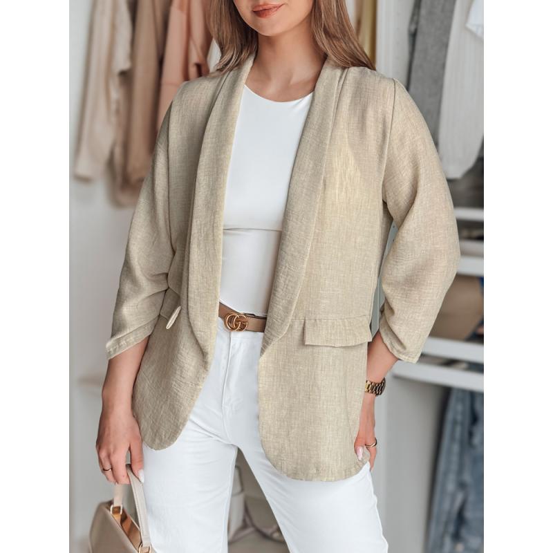 Dámské oversize sako SOFT LOVE světle hnědá