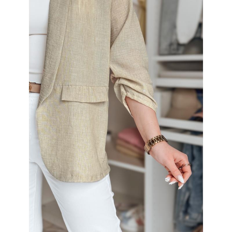 Dámské oversize sako SOFT LOVE světle hnědá