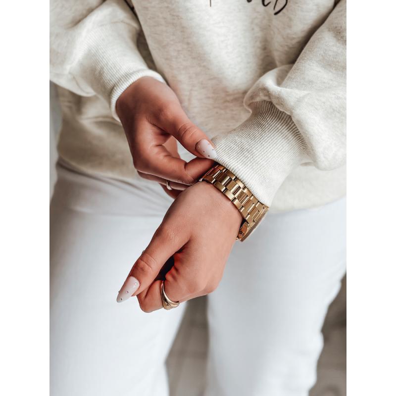 Női oversize pulóver PINKNOTE szívekkel, szürke