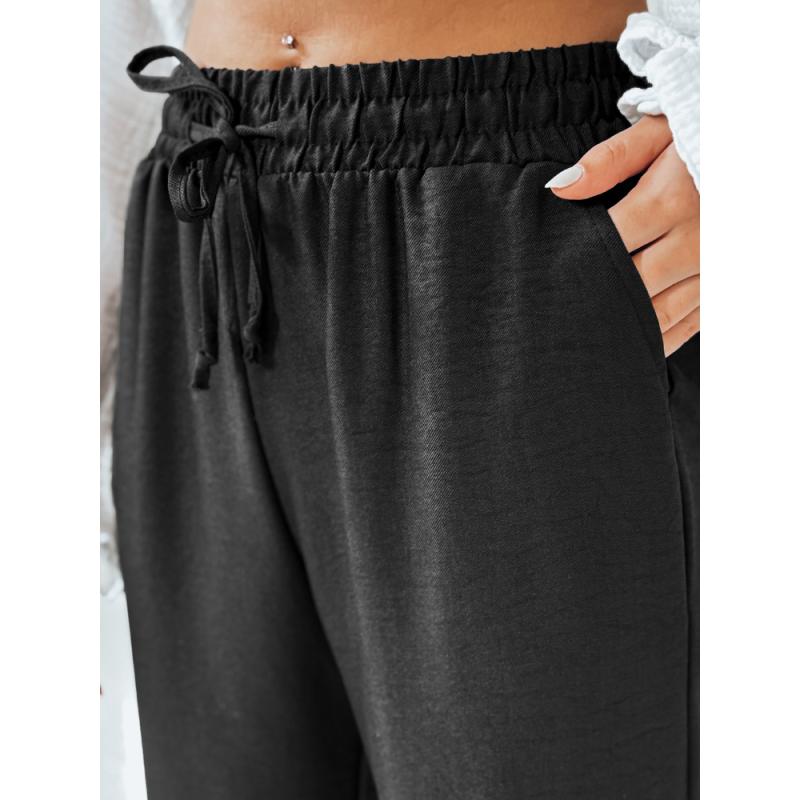 Dámské volnočasové kalhoty s širokými nohavicemi LOVETRIP černé
