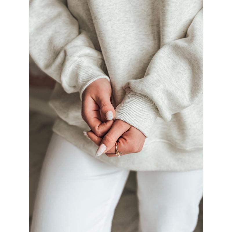 Női oversize pulóver szívvel SERDUCHOVA szürke