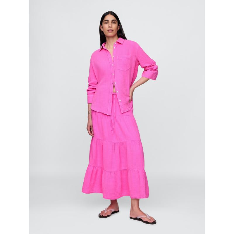 Mušelínová oversize košile Gap