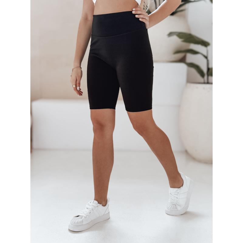 Női kerékpáros rövidnadrág SOFT AND FIT fekete