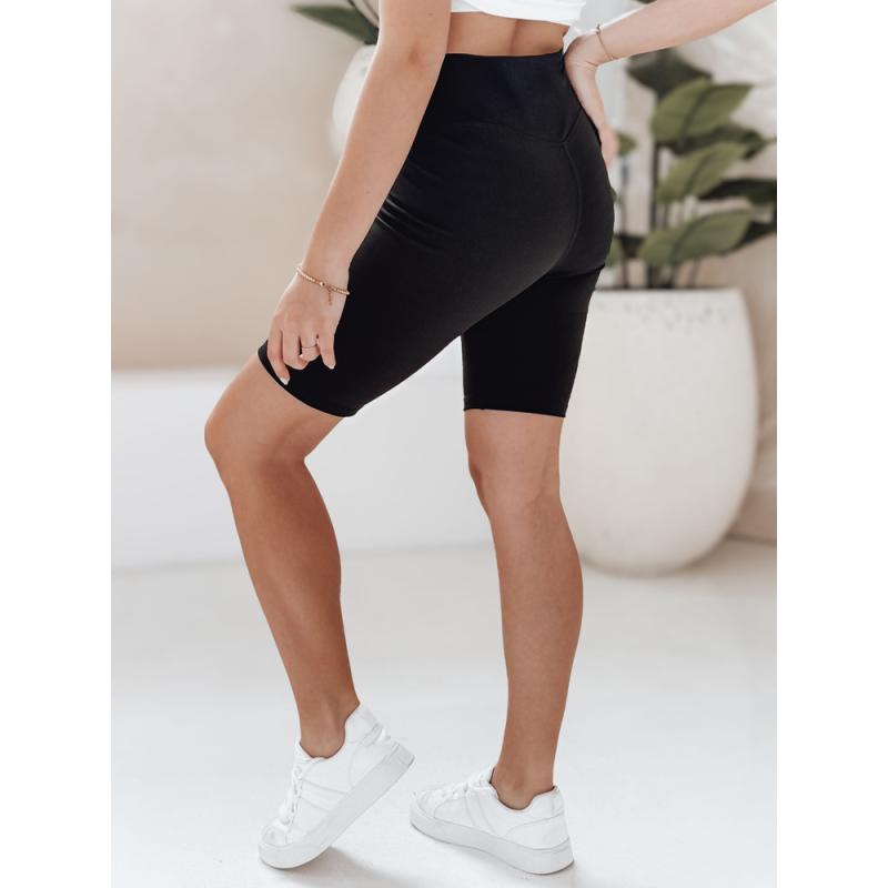Női kerékpáros rövidnadrág SOFT AND FIT fekete