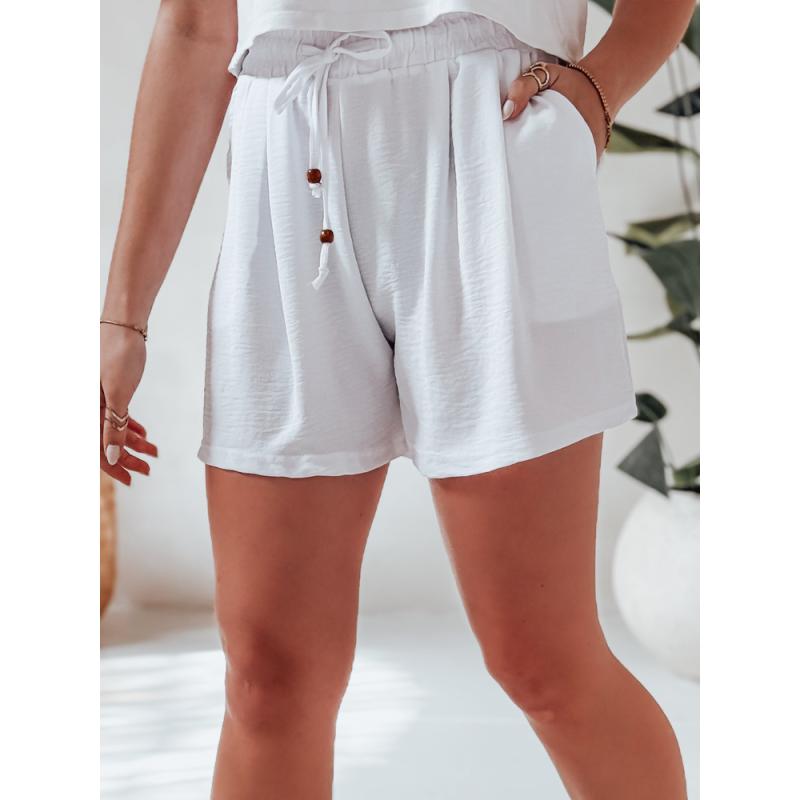 Női textil rövidnadrág SUMMER TRIP fehér