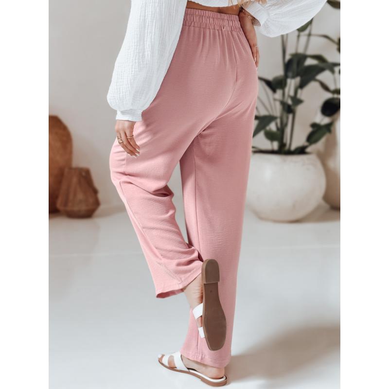 Dámské kalhoty s širokými nohavicemi LOVETRIP růžová