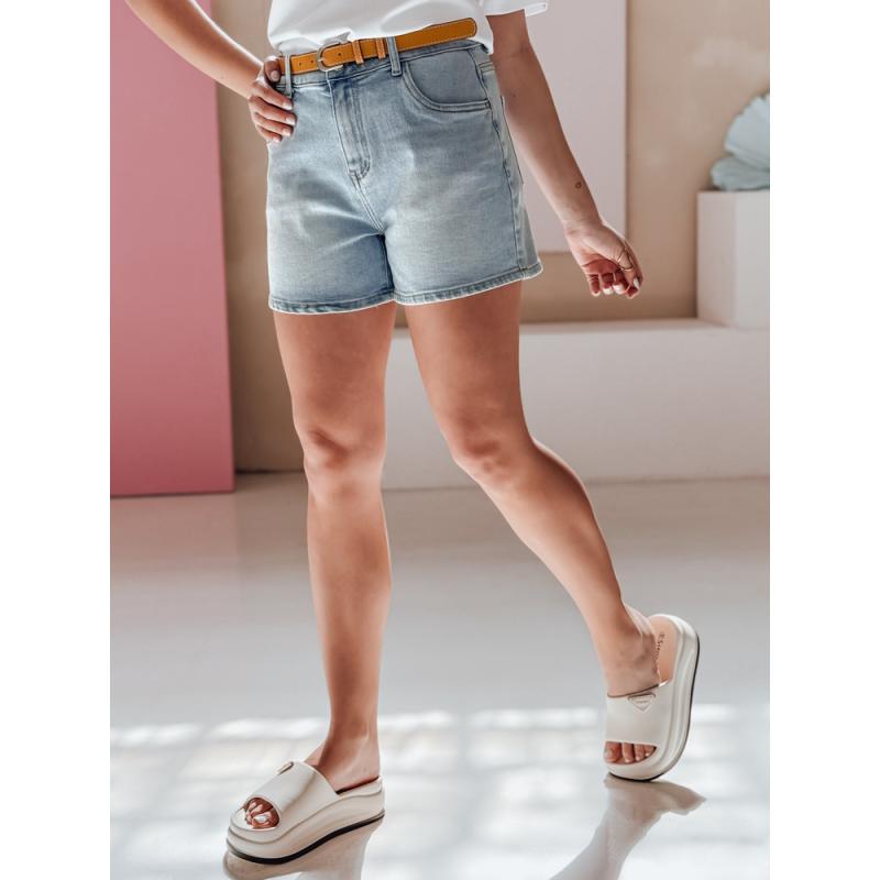 Dámské džínové šortky s páskem SUNNY JIN modré