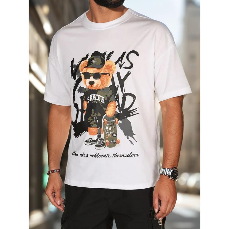 Pánské tričko s potiskem bílé