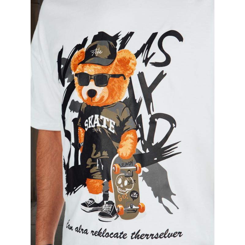 Pánské tričko s potiskem bílé