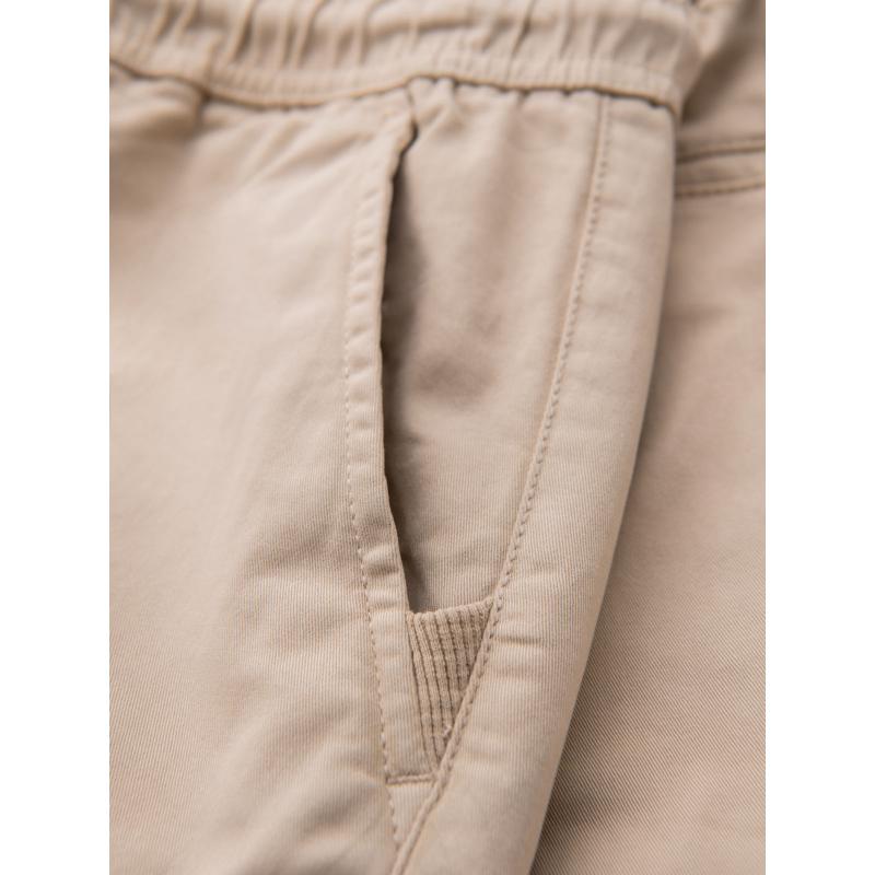 Férfi pamut cargo rövidnadrág rugalmas derékrésszel - bézs V3 OM-SRCG-0190