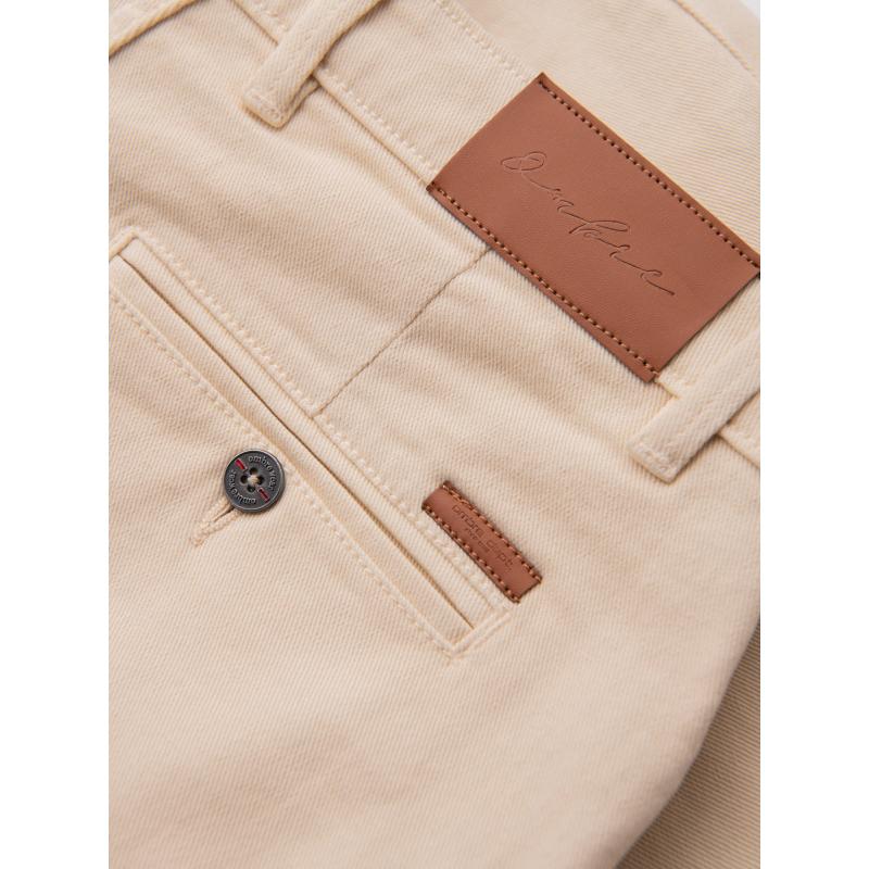 Pánske klasické džínsové šortky s vyhrnutými nohavicami – smotanové V2 OM-SRDS-0162