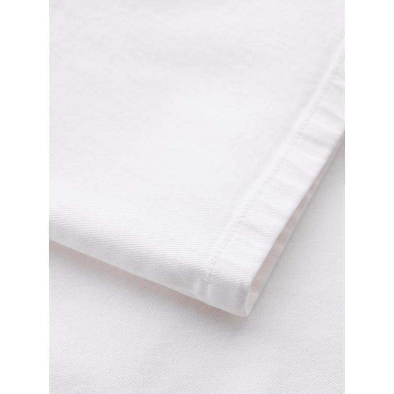 Pánské džínové kraťasy s klasickým střihem - bílé V1 OM-SRDS-0171