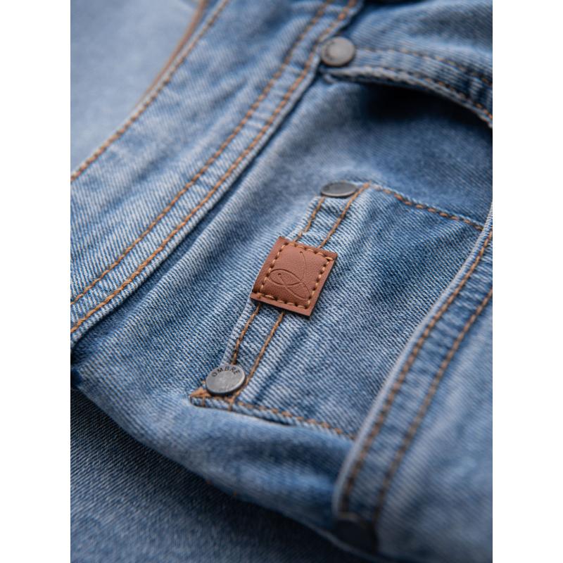 Férfi klasszikus szabású farmerrövidnadrág - világoskék V2 OM-SRDS-0171