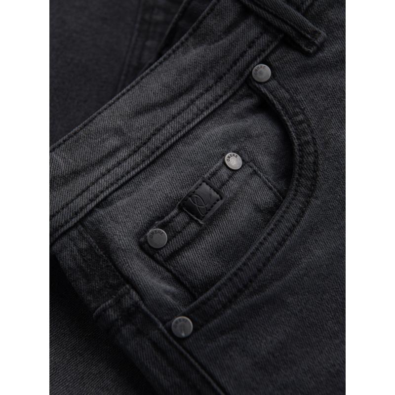 Pánské džínové kraťasy s klasickým střihem - černé V4 OM-SRDS-0171