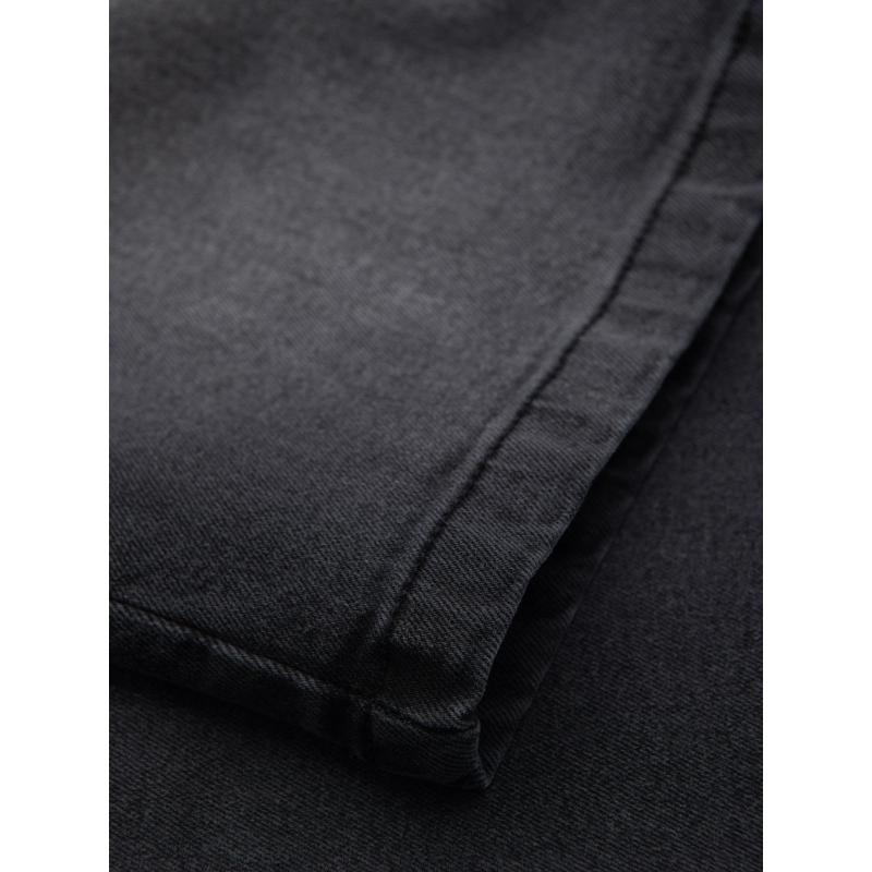 Pánské džínové kraťasy s klasickým střihem - černé V4 OM-SRDS-0171