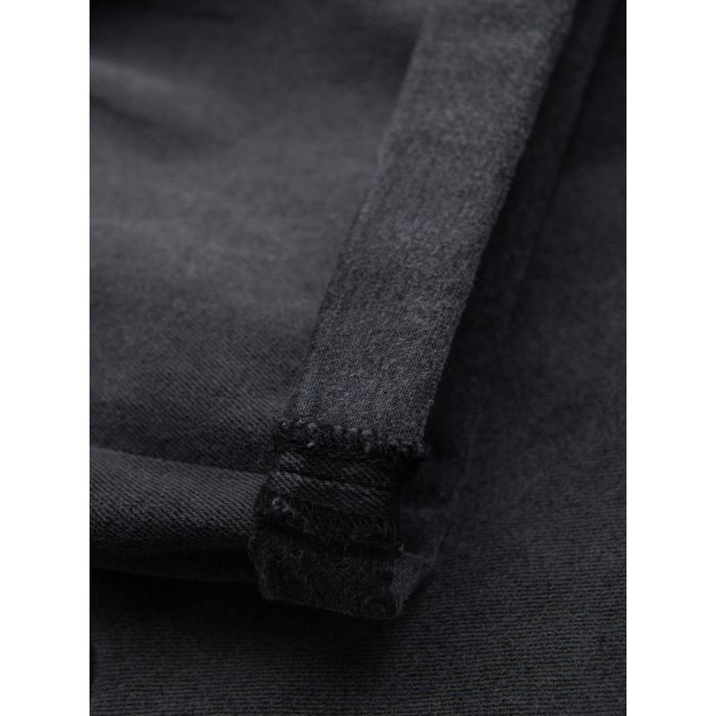 Pánske krátke džínsové šortky s ošúchanými a vyhrnutými nohavicami – šedé V3 OM-SRDS-0186