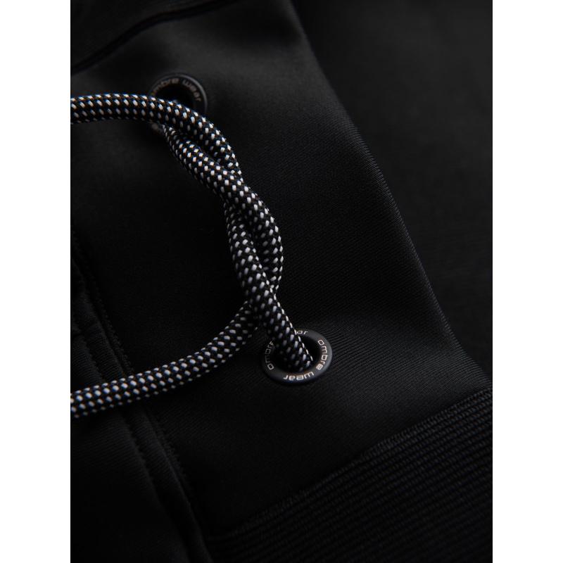 Férfi melegítő nadrág bordás mandzsettával és díszítő cipzárral - homok V6 OM-PASK-0226