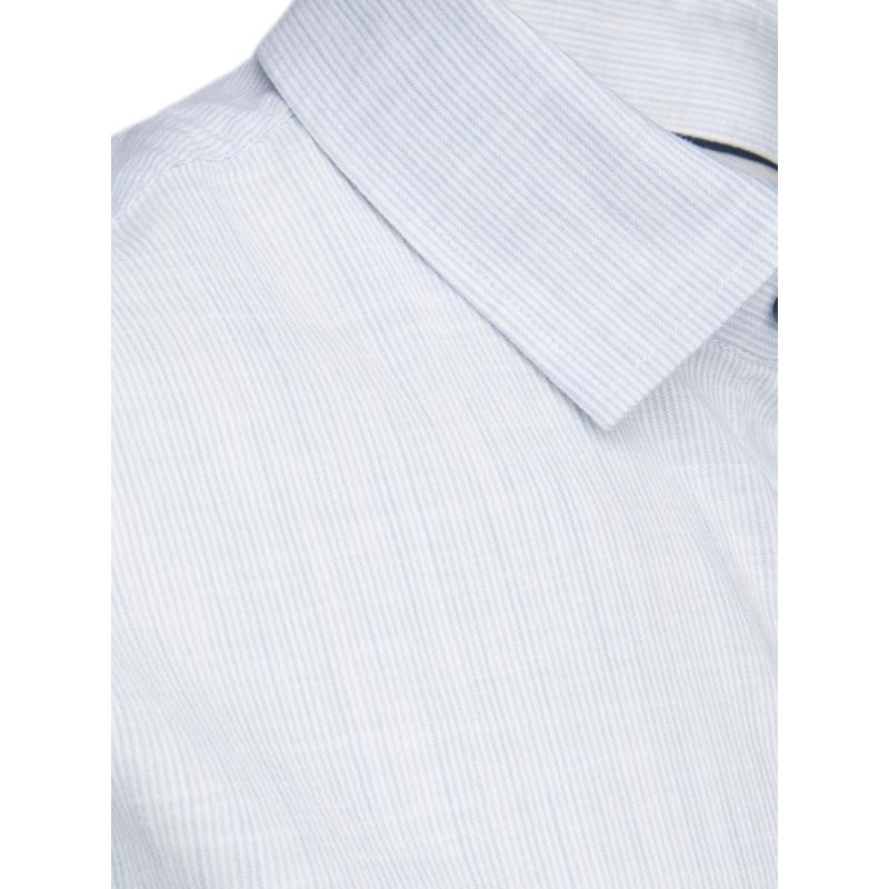 Pánská košile s jemnými pruhy s dlouhým rukávem bílá