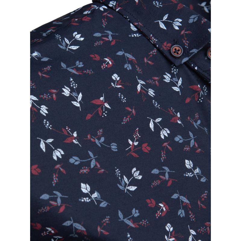 Férfi ing, rövid ujjú, sötétkék