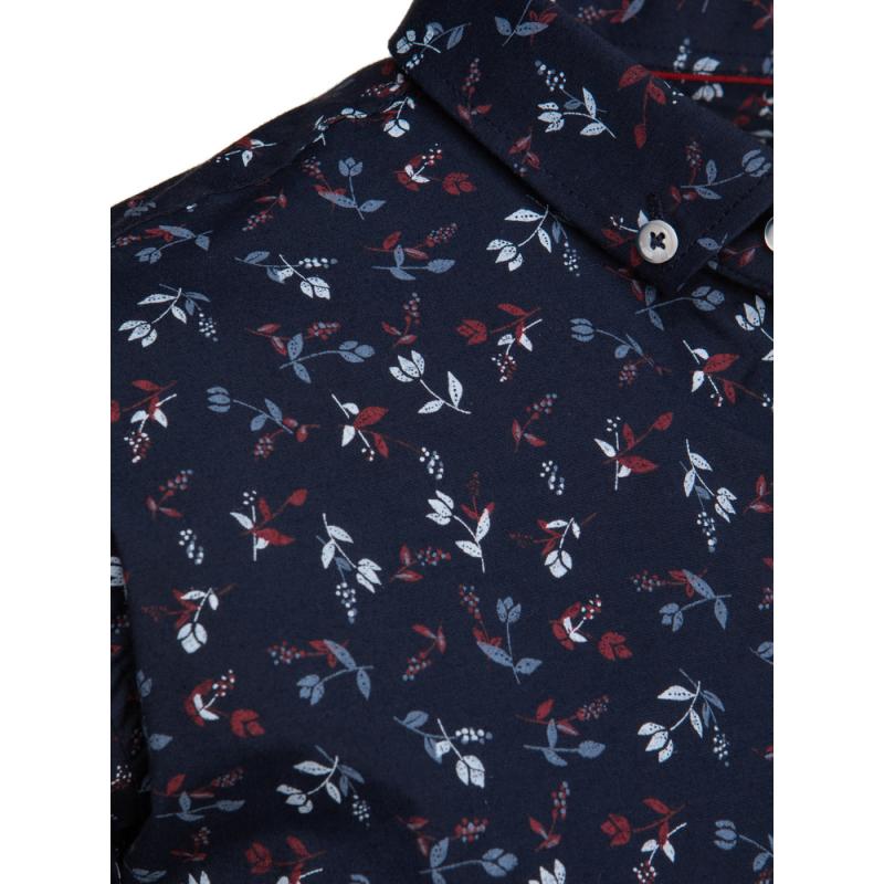 Férfi ing rövid ujjú, sötétkék