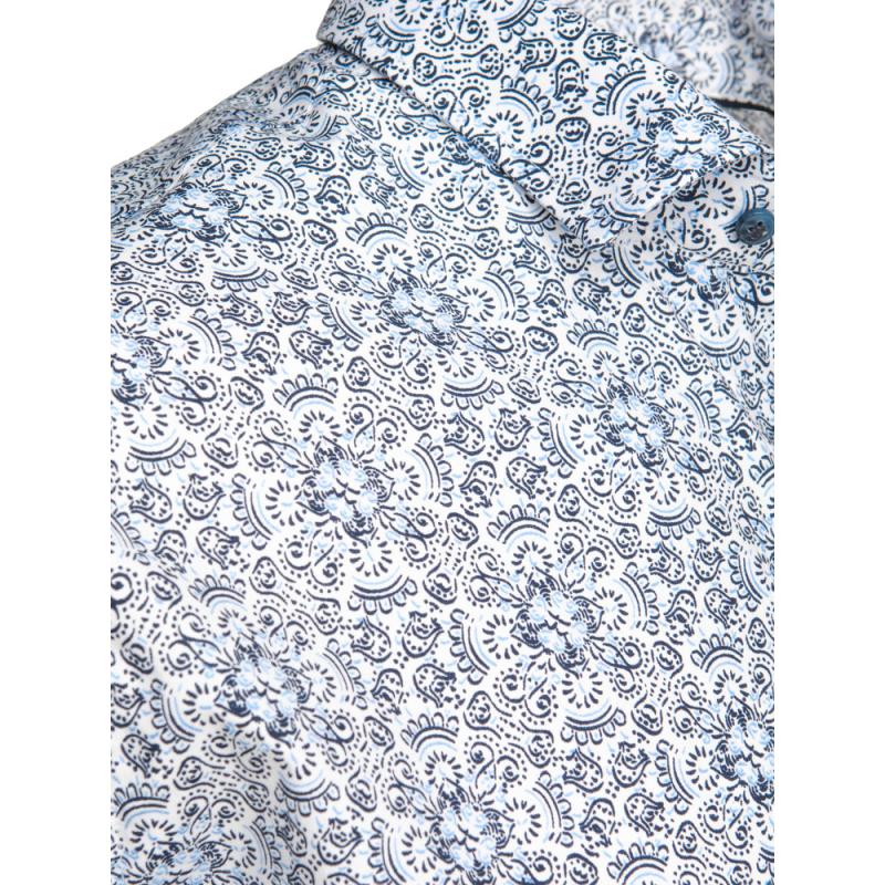 Férfi rövid ujjú ing, kék mintás