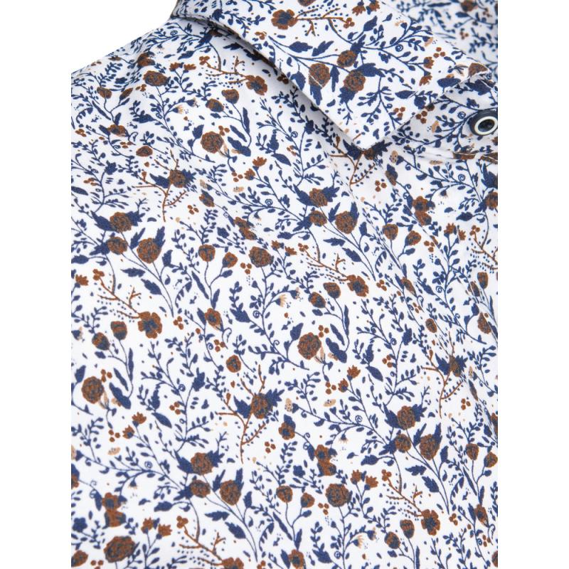 Férfi ing, mintás, rövid ujjú, fehér