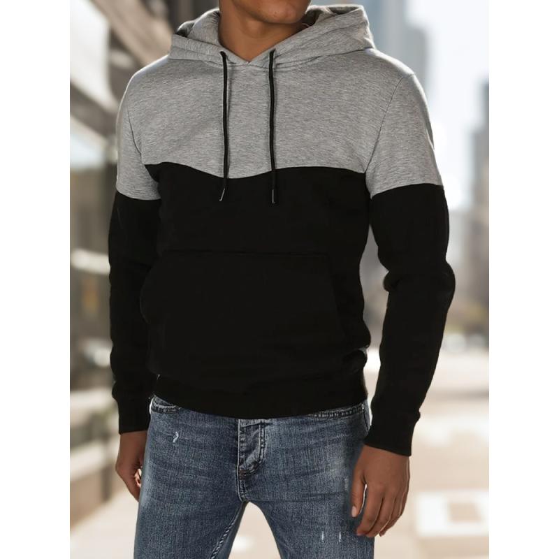 Pánská mikina basic s kapucí světle šedá