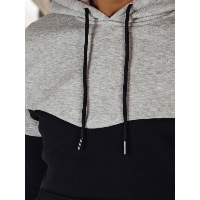 Pánská mikina basic s kapucí světle šedá