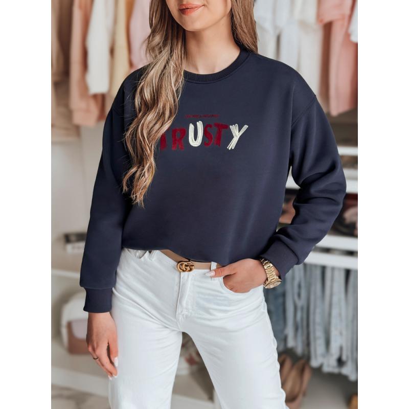 Női oversize pulóver SOFTRUS sötétkék