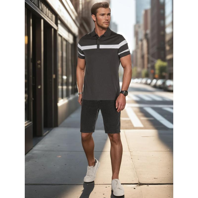 Pánské džínové kraťasy černé