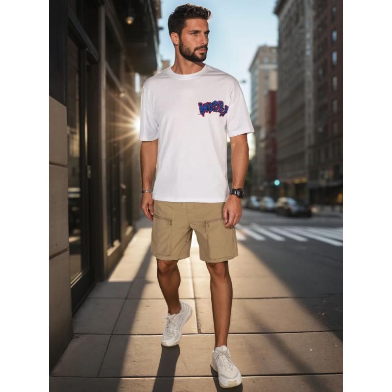 Pánské tričko s potiskem bílé