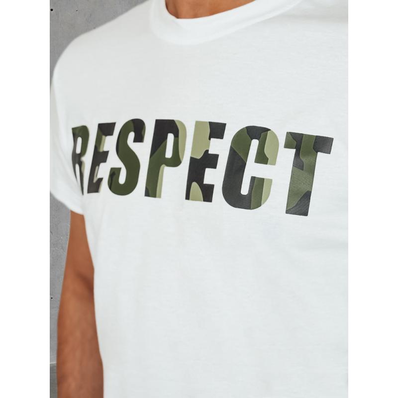 Pánské tričko s potiskem bílé