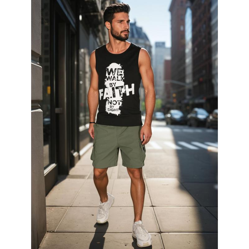 Pánské tričko bez rukávů černé