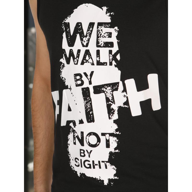 Pánské tričko bez rukávů černé