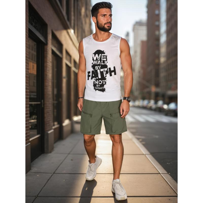 Pánské tričko bez rukávů bílé